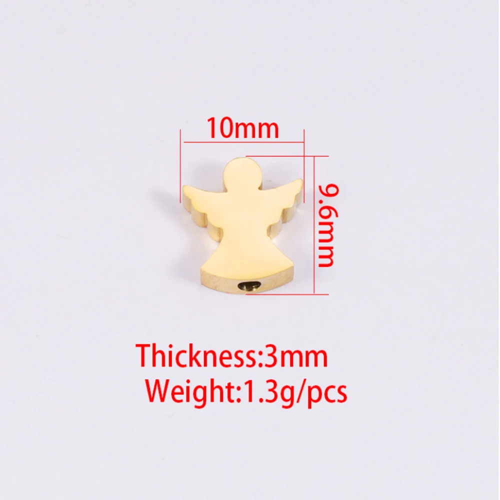 5Pcs/Lot Angel Charm Beads Mirror Polished Stainless Steel 9.6x10mm For Making Necklaces Bracelets Keychains and Jewelry
5Pcs/Lot Angel Charm Beads Mirror Polished Stainless Steel 9.6x10mm For Making Necklaces Bracelets Keychains and Jewelry