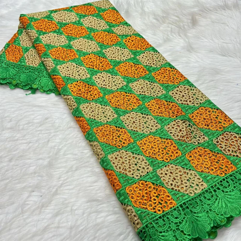 African Lace 2025 Guipure Embroidery Cord Lace French Lace Fabric For Women Party Dress 5 Yards
African Lace 2025 Guipure Embroidery Cord Lace French Lace Fabric For Women Party Dress 5 Yards