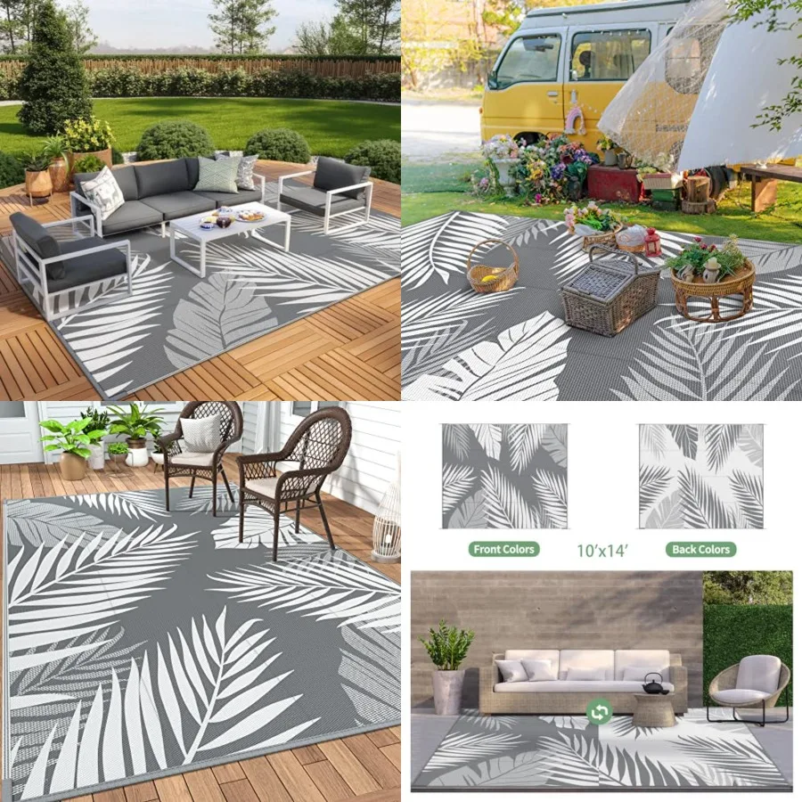 Outdoor Rug 1 Waterproof for Patios Clearance, Reversible Outdoor Plastic Straw Camping Rug Carpet, Large Area Rugs Mats for RV
Outdoor Rug 1 Waterproof for Patios Clearance, Reversible Outdoor Plastic Straw Camping Rug Carpet, Large Area Rugs Mats for RV
