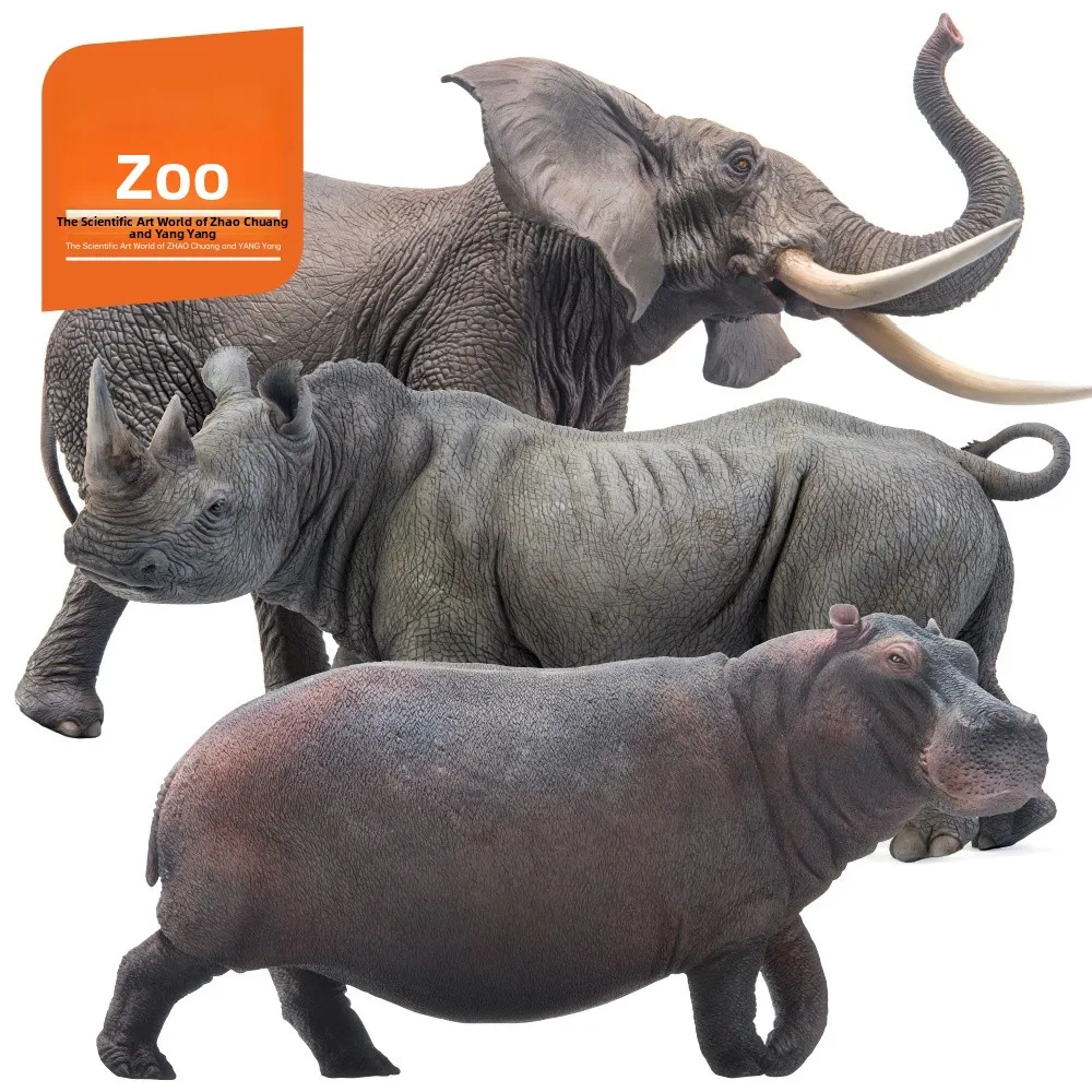 PNSO Dinosaur King rican Elephant Hipotamus White Rhinoceros Wild Animal Park Children's Toy Model Plastic Static Animal...
PNSO Dinosaur King rican Elephant Hipotamus White Rhinoceros Wild Animal Park Children's Toy Model Plastic Static Animal...