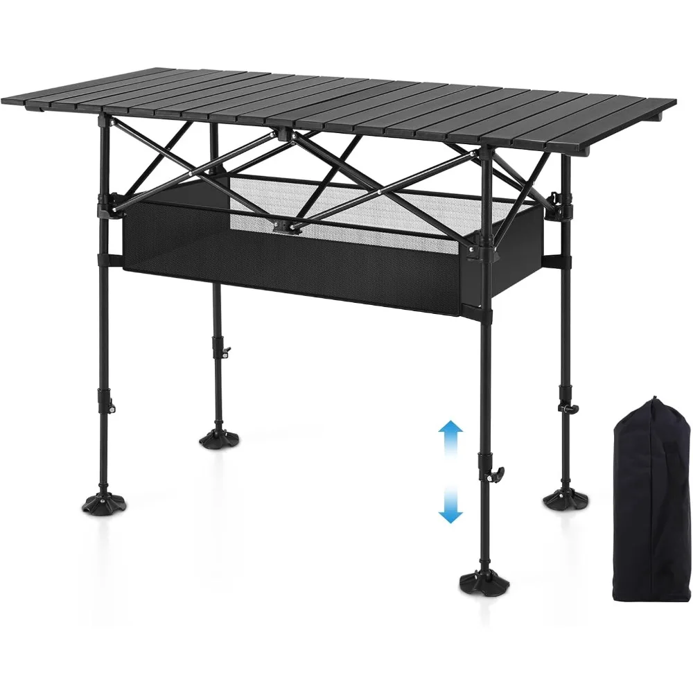 LET'S CAMP Folding Camping Table, Portable Aluminum Roll-up Picnic Backpacking Table with Adjustable Height, Large Storage and C
LET'S CAMP Folding Camping Table, Portable Aluminum Roll-up Picnic Backpacking Table with Adjustable Height, Large Storage and C