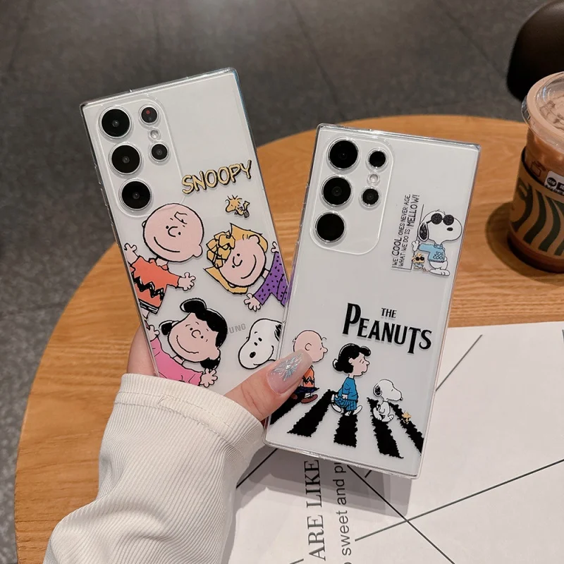 Funny Cartoon Cute Snoopy friend Charlie Brown Phone Case For Samsung S21 S22 S23 S24 S25 Ultra Plus Note10 Clear Soft TPU Cover
Funny Cartoon Cute Snoopy friend Charlie Brown Phone Case For Samsung S21 S22 S23 S24 S25 Ultra Plus Note10 Clear Soft TPU Cover