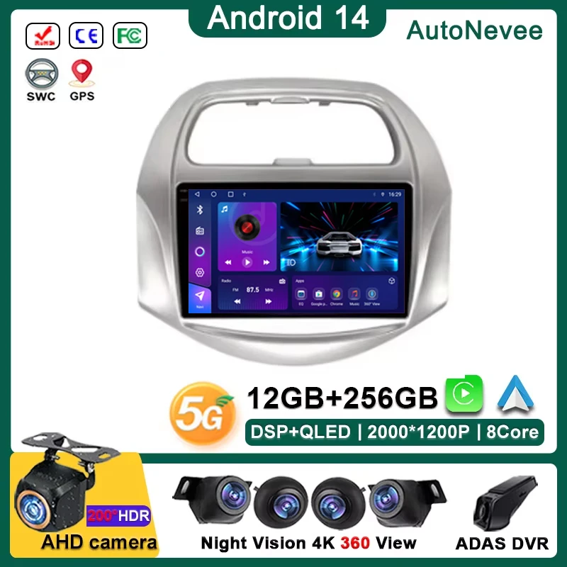Android 14 For Chevrolet Spark Baic Beat Daewoo Matiz 2018 - 2022 Auto Radio Stereo Multimedia Player GPS Navigation 5G wifi BT
Android 14 For Chevrolet Spark Baic Beat Daewoo Matiz 2018 - 2022 Auto Radio Stereo Multimedia Player GPS Navigation 5G wifi BT