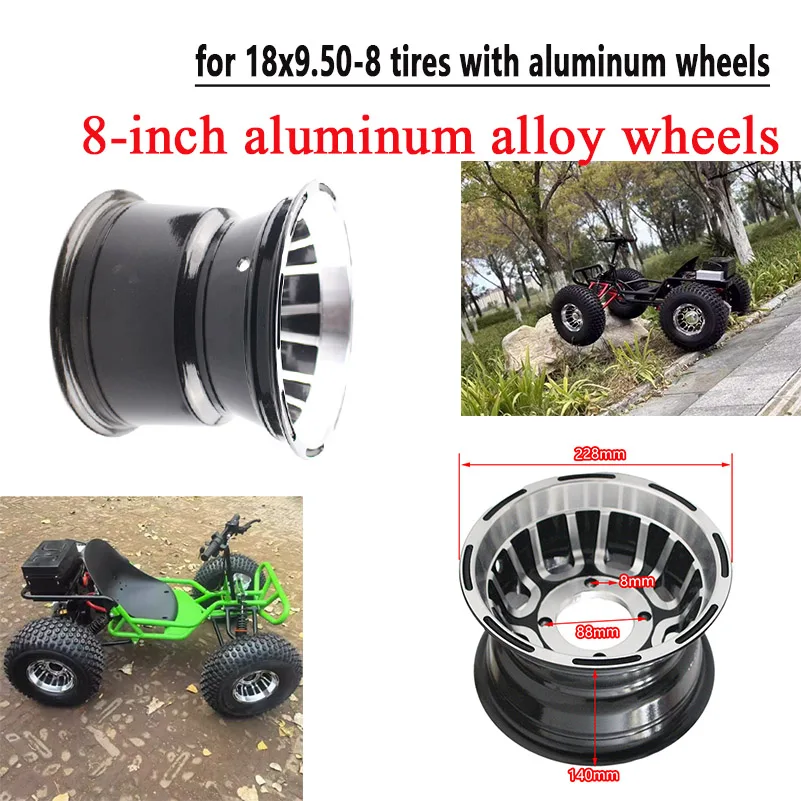 8'' Aluminum Alloy Wheel Hub Rim High Strength Wearproof Front Rear Hub Compatible 125cc ATV Quad Go Kart Sand Rail Beach Vehicle Modification Accessories
8'' Aluminum Alloy Wheel Hub Rim High Strength Wearproof Front Rear Hub Compatible 125cc ATV Quad Go Kart Sand Rail Beach Vehicle Modification Accessories