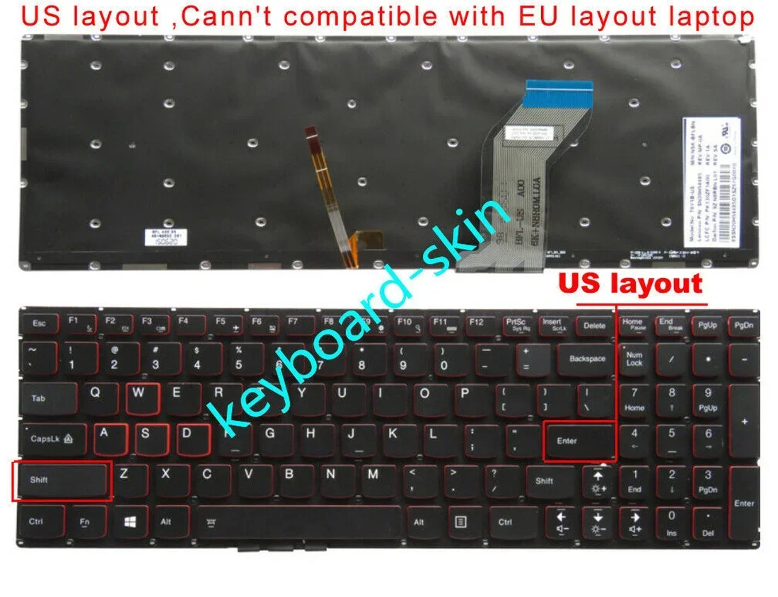 New US backlit Keyboard No-frame for Lenovo Y700-15,Y700-15ISK,Y700-17,Y700-17ISK,Y700-15ACZ,rescuer 15isk,laptop
New US backlit Keyboard No-frame for Lenovo Y700-15,Y700-15ISK,Y700-17,Y700-17ISK,Y700-15ACZ,rescuer 15isk,laptop