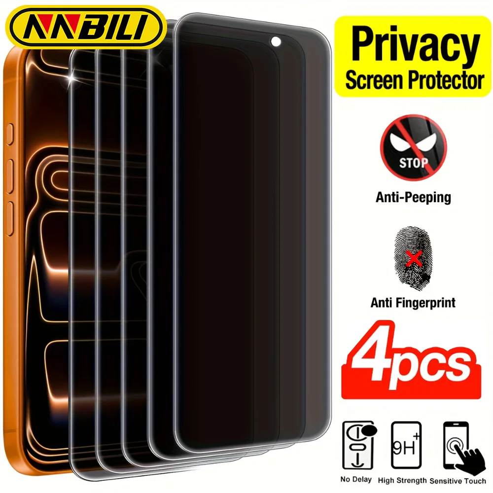 NNBILI 4Pcs Complete Coverage Tempered Glass Screen Protectors Designed For Various For iPhone 17 16 15 14 13 12 11Pro MAX Phone
NNBILI 4Pcs Complete Coverage Tempered Glass Screen Protectors Designed For Various For iPhone 17 16 15 14 13 12 11Pro MAX Phone