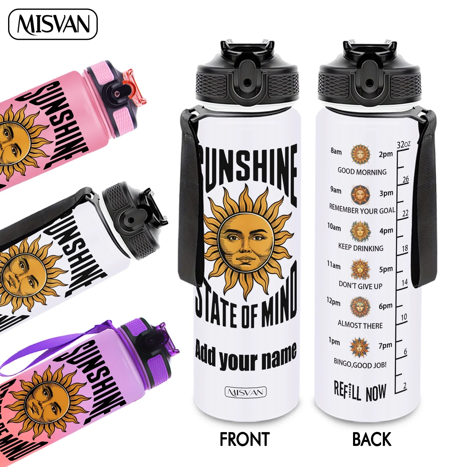 1PC,Customization Name 32oz Water Bottle,Sunshine Mind Printed Time Scale Design,Encourage Daily Hydration,for Cycling
1PC,Customization Name 32oz Water Bottle,Sunshine Mind Printed Time Scale Design,Encourage Daily Hydration,for Cycling