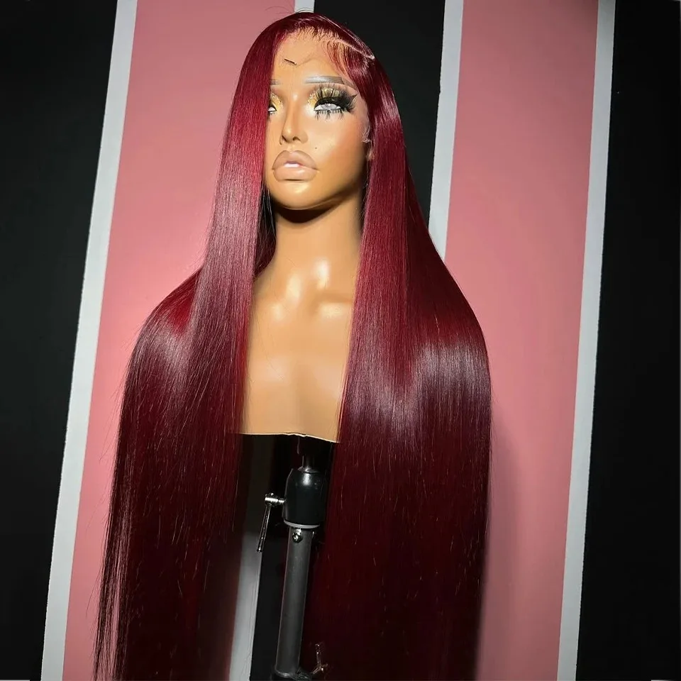 99j Burgundy Wine Red Straight Synthetic Lace Front Wig Pre Plucked Ready Wear 13x4 HD Glueless Lace Frontal Wig Heat Resistant
99j Burgundy Wine Red Straight Synthetic Lace Front Wig Pre Plucked Ready Wear 13x4 HD Glueless Lace Frontal Wig Heat Resistant