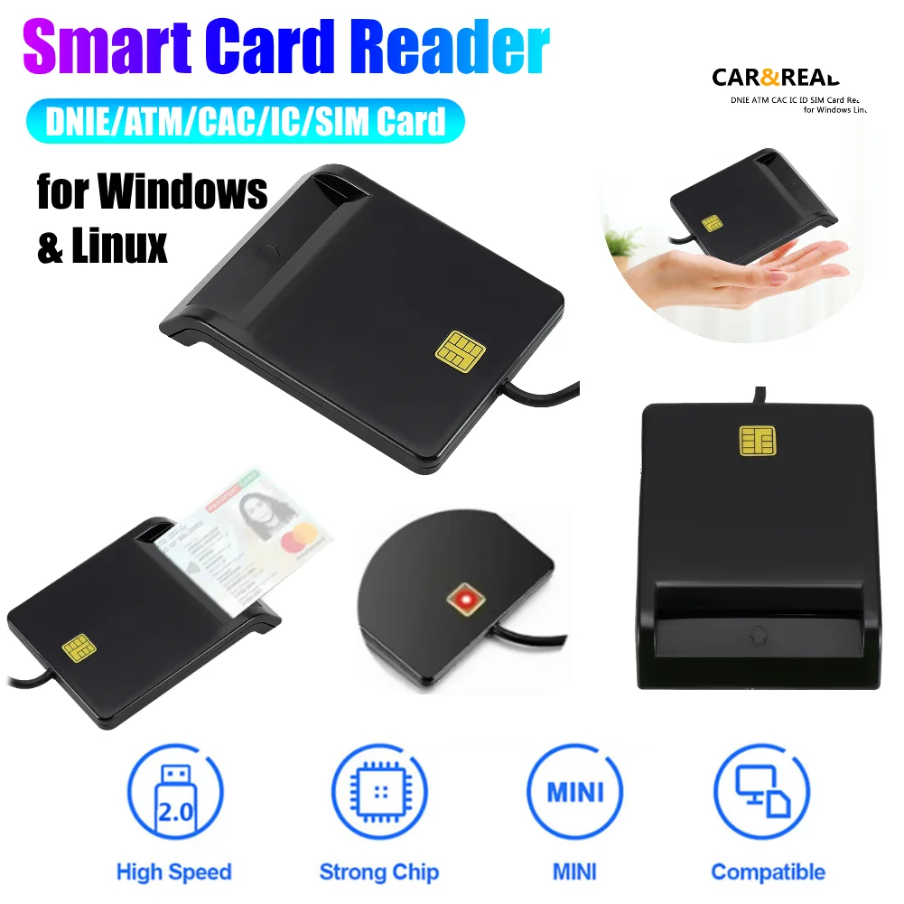 Устройство чтения смарт-карт USB 2.0 для DNIE ATM CAC IC ID Разъем для клонера SIM-карт Стабильное управление Надежный для Windows 7 8 10 Linux
Устройство чтения смарт-карт USB 2.0 для DNIE ATM CAC IC ID Разъем для клонера SIM-карт Стабильное управление Надежный для Windows 7 8 10 Linux