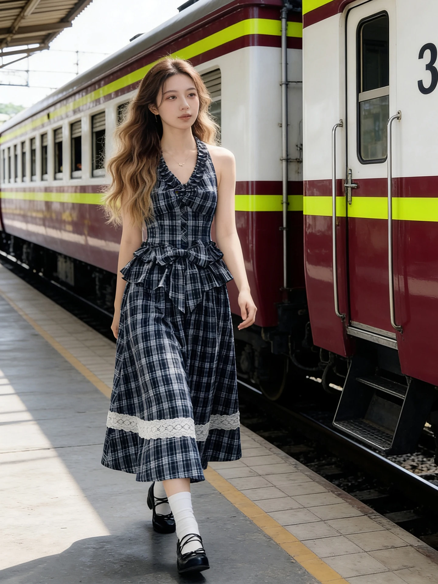 Korean Style Gentle Atmosphere Early Summer Knot Hanging Neck Lace Trim Top Half Skirt Set Women Casual Style
Korean Style Gentle Atmosphere Early Summer Knot Hanging Neck Lace Trim Top Half Skirt Set Women Casual Style