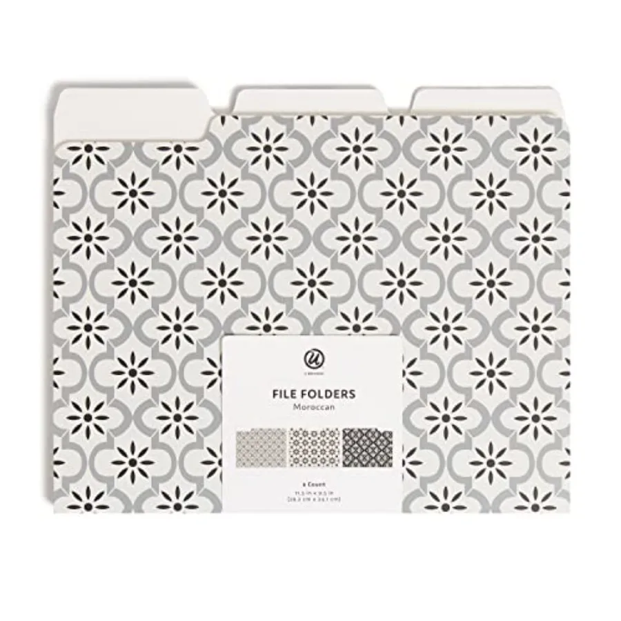 Fashion File Folders, 9 Count, 1/3-Cut Tabs in Assorted Positions, Letter Size, Office Supplies
Fashion File Folders, 9 Count, 1/3-Cut Tabs in Assorted Positions, Letter Size, Office Supplies