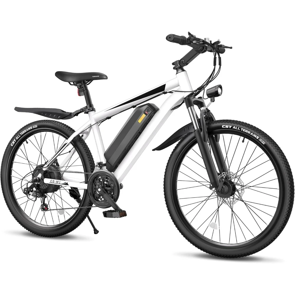 Electric Bike for Adults,26" Electric Mountain Bike 48V 374.4WH Battery, Commuter E Bike with Adjustable Stem, Fenders
Electric Bike for Adults,26" Electric Mountain Bike 48V 374.4WH Battery, Commuter E Bike with Adjustable Stem, Fenders