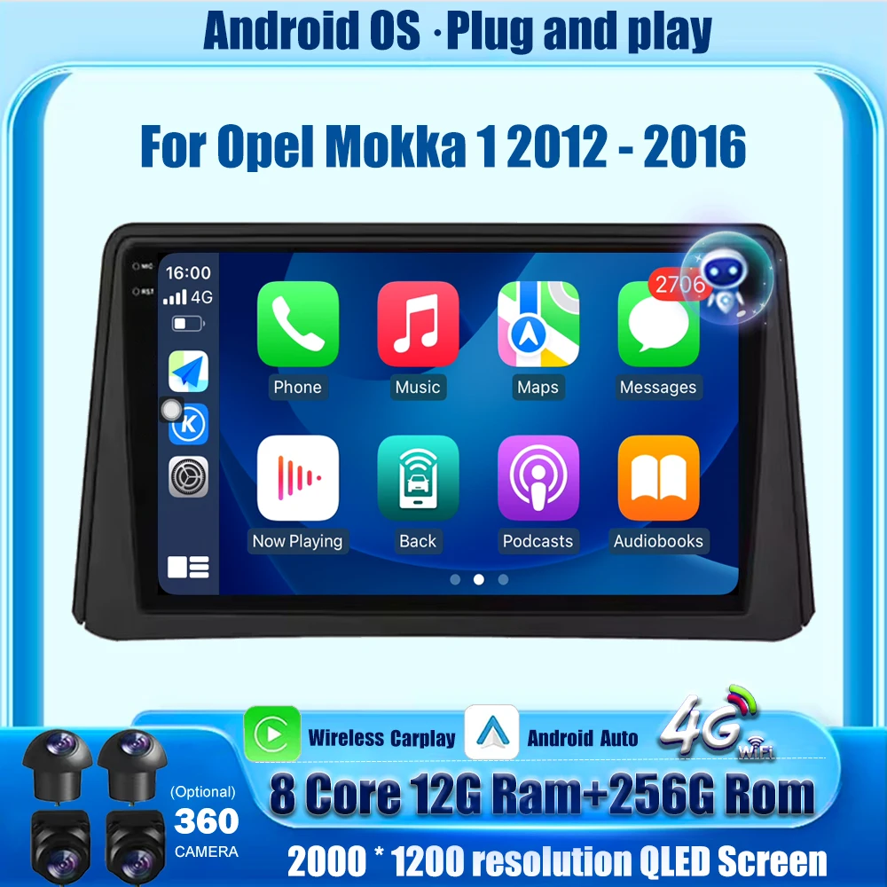 9'' For Opel Mokka 1 2012-2016 Android 16 Auto Car Radio Multimedia Video Player GPS Navigation Tools Carplay 4G WIFI Bluetooth
9'' For Opel Mokka 1 2012-2016 Android 16 Auto Car Radio Multimedia Video Player GPS Navigation Tools Carplay 4G WIFI Bluetooth