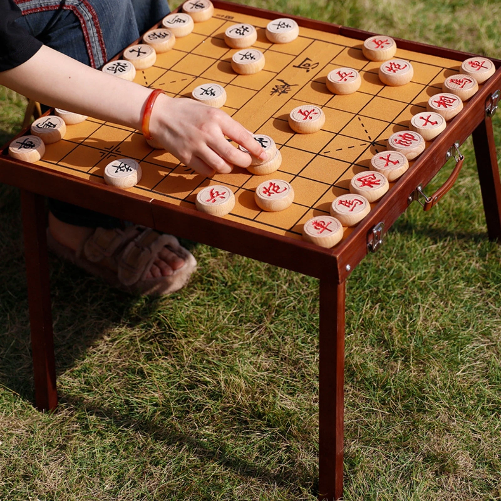 Chinese Chess Table Printed Grid Folding Chess Table Xiangiqi Set Portable Traditional
Chinese Chess Table Printed Grid Folding Chess Table Xiangiqi Set Portable Traditional