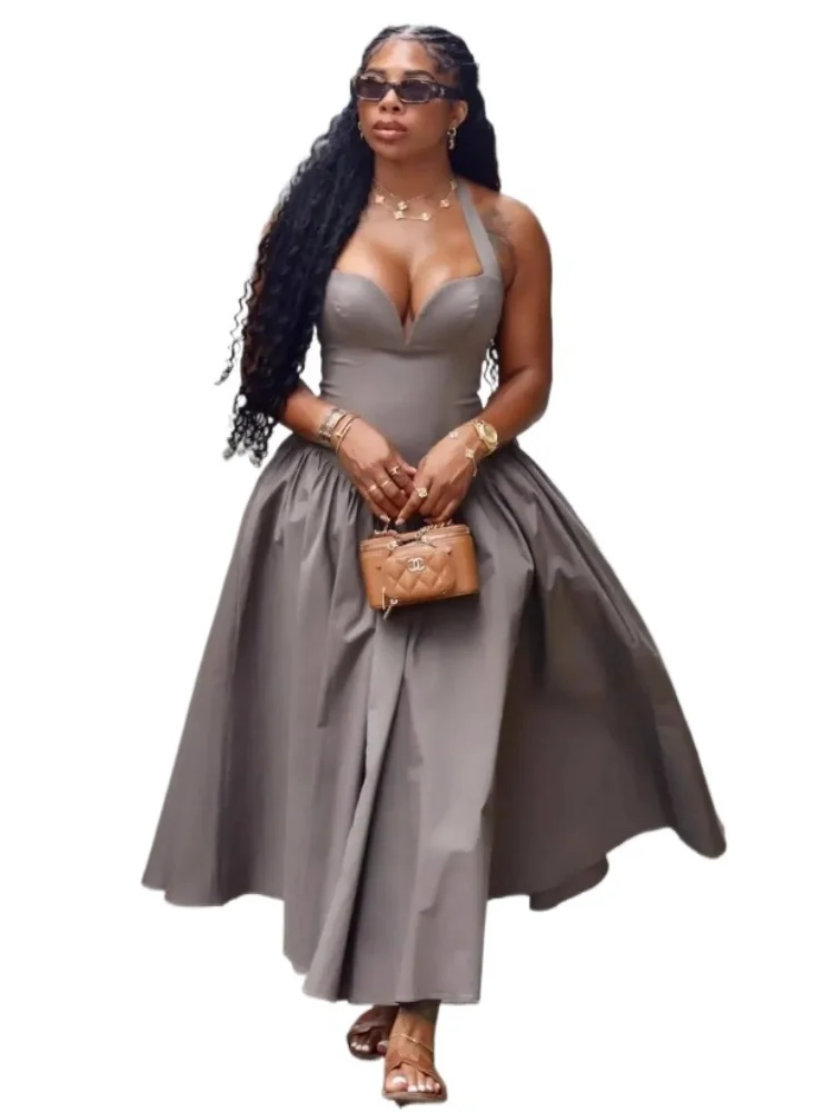 2025NEW Summer Sleeveless Sweet Strapless Slim Halter Floor-Length Long Women Dress Beach Party Evening Sexy Maxi Dresses
2025NEW Summer Sleeveless Sweet Strapless Slim Halter Floor-Length Long Women Dress Beach Party Evening Sexy Maxi Dresses