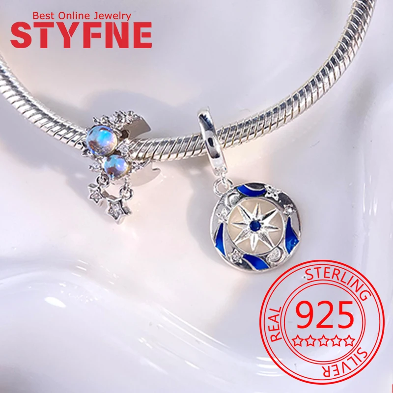 925 Sterling Silver moon and the stars Charm Beads Fit Bracelet Necklace Accessories Bead Jewelry Making Fine Jewelry Gifts
925 Sterling Silver moon and the stars Charm Beads Fit Bracelet Necklace Accessories Bead Jewelry Making Fine Jewelry Gifts