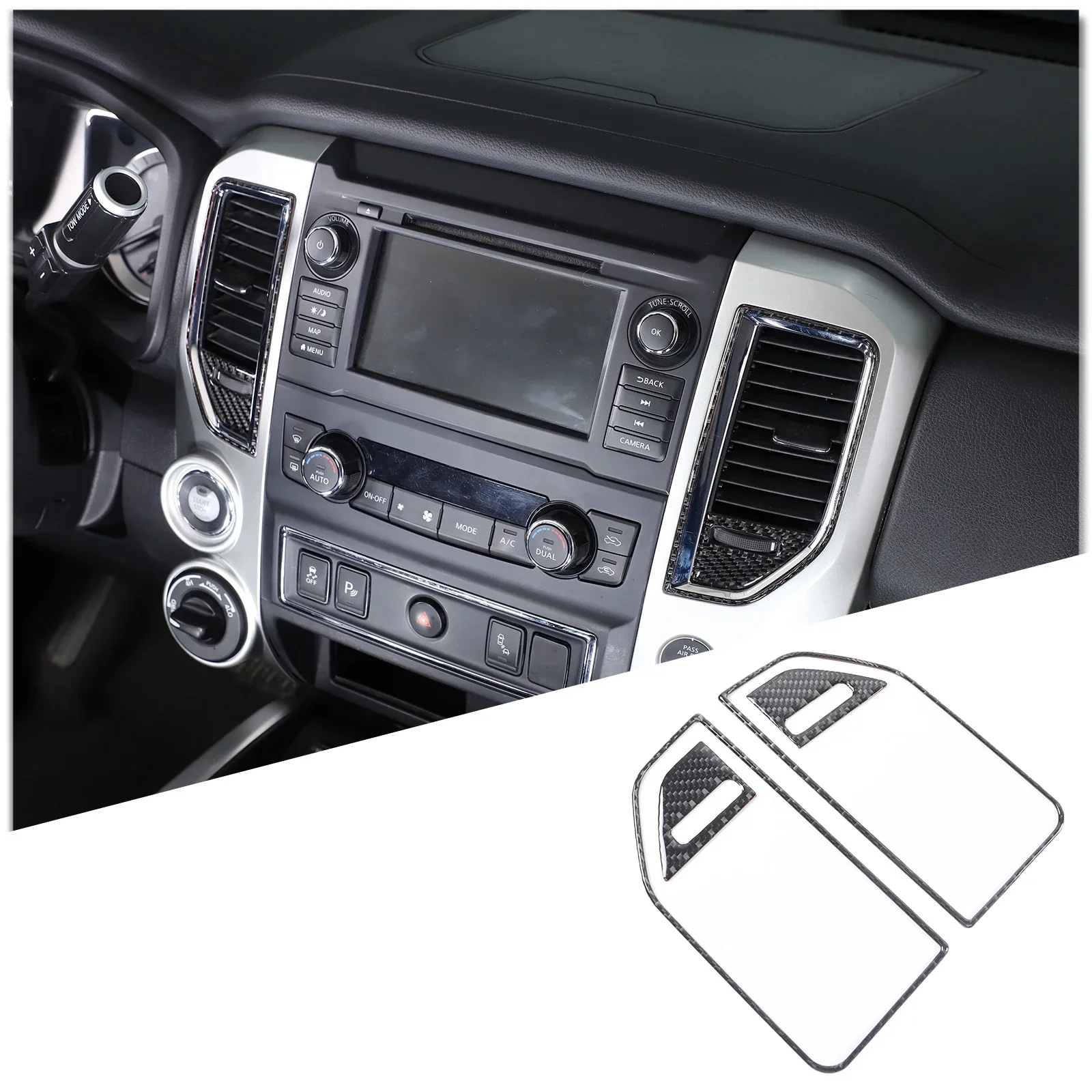 For Nissan Titan 2016-2023 Soft Carbon Fiber Car Central Control Air Outlet Frame Panel Trim Sticker Accessories
For Nissan Titan 2016-2023 Soft Carbon Fiber Car Central Control Air Outlet Frame Panel Trim Sticker Accessories
