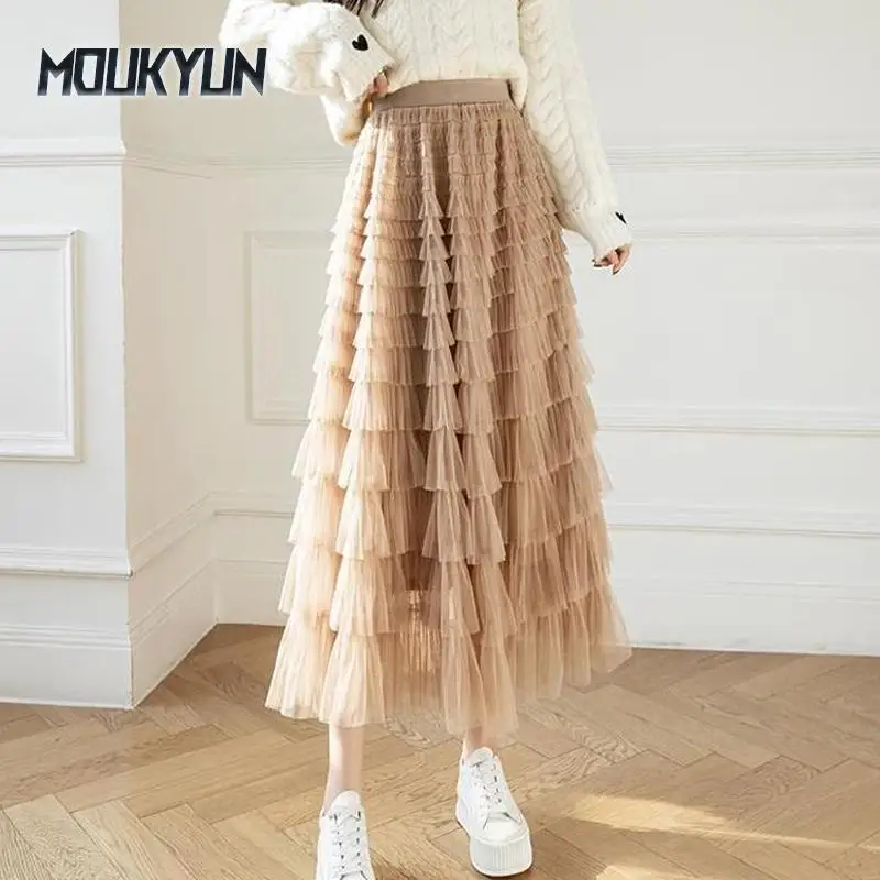 Tutu Cake Skirts Women Elegant Cascading Ruffles A Line Long Skirts Female Casual Elastic Waist Party Lace Skirt Faldas
Tutu Cake Skirts Women Elegant Cascading Ruffles A Line Long Skirts Female Casual Elastic Waist Party Lace Skirt Faldas