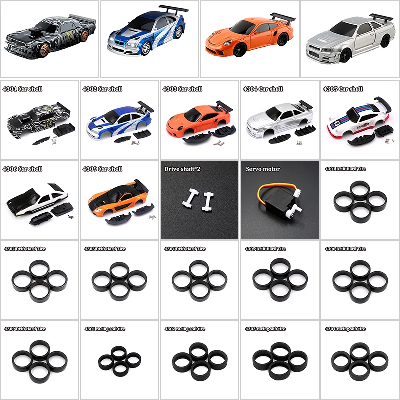 JIABAILE 1:43 Electric RC CAR 4301 4302 4303 4304 4305 4306 4309 Original Spare Parts, Body, Tires, Drive Shaft, Steering Gear.
JIABAILE 1:43 Electric RC CAR 4301 4302 4303 4304 4305 4306 4309 Original Spare Parts, Body, Tires, Drive Shaft, Steering Gear.
