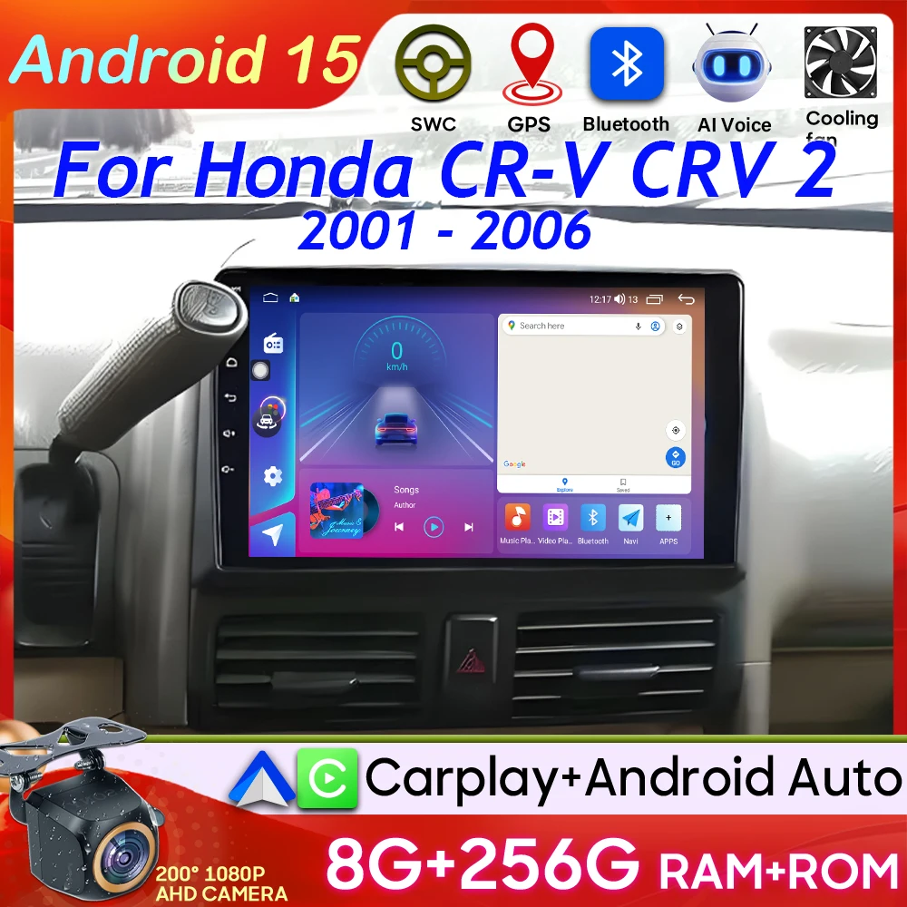 Android 15 Car Radio For Honda CR-V CRV 2 2001 - 2006 Video Carplay Screen GPS Navigation No 2din 4G Wifi 2k Autoradio Monitor
Android 15 Car Radio For Honda CR-V CRV 2 2001 - 2006 Video Carplay Screen GPS Navigation No 2din 4G Wifi 2k Autoradio Monitor