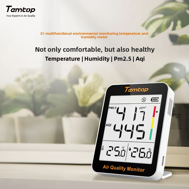 Elitech S1 Up Household Air Quality PM2.5 Monitor Indoor Electronic Digital Temperature and Humidity Meter High Quality
Elitech S1 Up Household Air Quality PM2.5 Monitor Indoor Electronic Digital Temperature and Humidity Meter High Quality