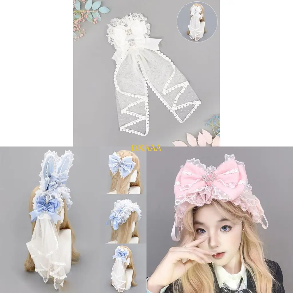 DXAA Anime Hair Clip Ruffle Lace Bowknot Hairband for Women Halloween Party Costume
DXAA Anime Hair Clip Ruffle Lace Bowknot Hairband for Women Halloween Party Costume