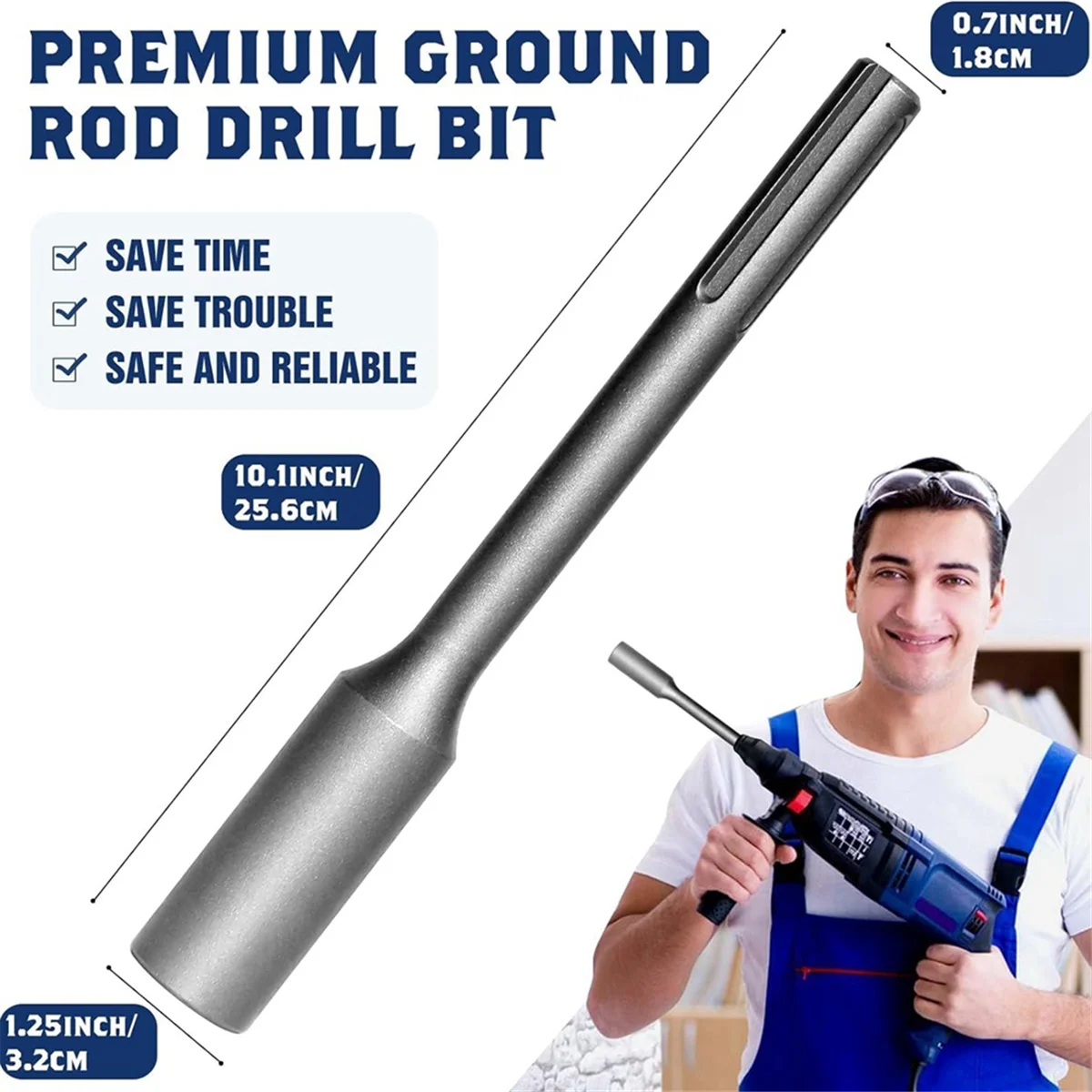 A55TSDS-MAX Ground Rod Driver for 5/8Inch&3/4Inch Ground Steel Kit, Rods Drills,for DeWalt for Bosch for Hitachi for Makita
A55TSDS-MAX Ground Rod Driver for 5/8Inch&3/4Inch Ground Steel Kit, Rods Drills,for DeWalt for Bosch for Hitachi for Makita