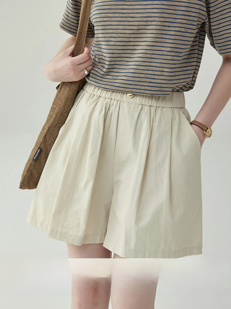 High Waist Loose Straight Leg Short Pants Summer Casual Elastic Waist Wide Leg Pants Comfortable Cotton Women's Casual Trousers
High Waist Loose Straight Leg Short Pants Summer Casual Elastic Waist Wide Leg Pants Comfortable Cotton Women's Casual Trousers