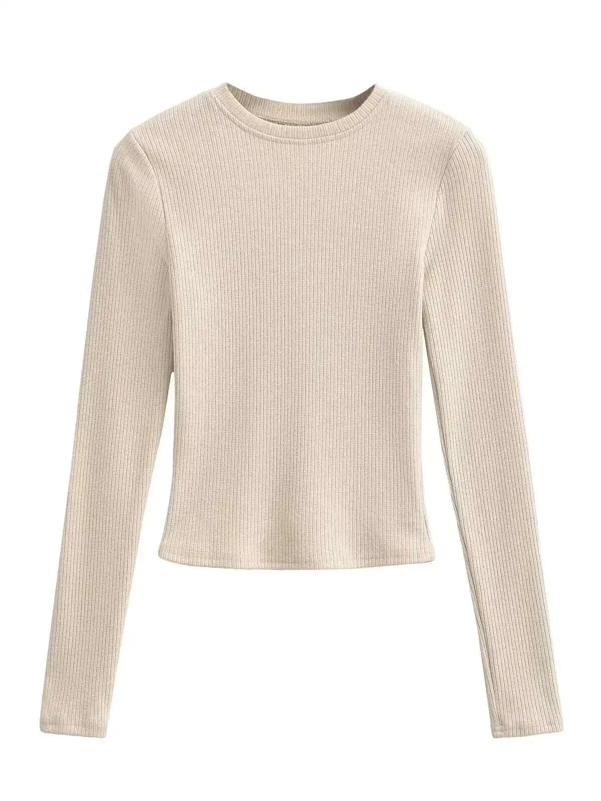 2024 Autumn New Light Mature Style Round Neck Long Sleeve Pullover Women Cinching Waist Solid Color Slim Short Top LGFG
2024 Autumn New Light Mature Style Round Neck Long Sleeve Pullover Women Cinching Waist Solid Color Slim Short Top LGFG