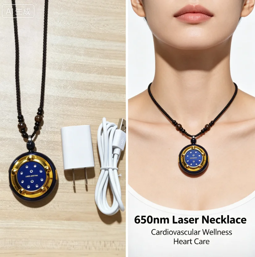 Supports Cardiovascular Health HLKGO CE Certified Lightweight Waterproof 650nm Laser Necklace Heart Care
Supports Cardiovascular Health HLKGO CE Certified Lightweight Waterproof 650nm Laser Necklace Heart Care