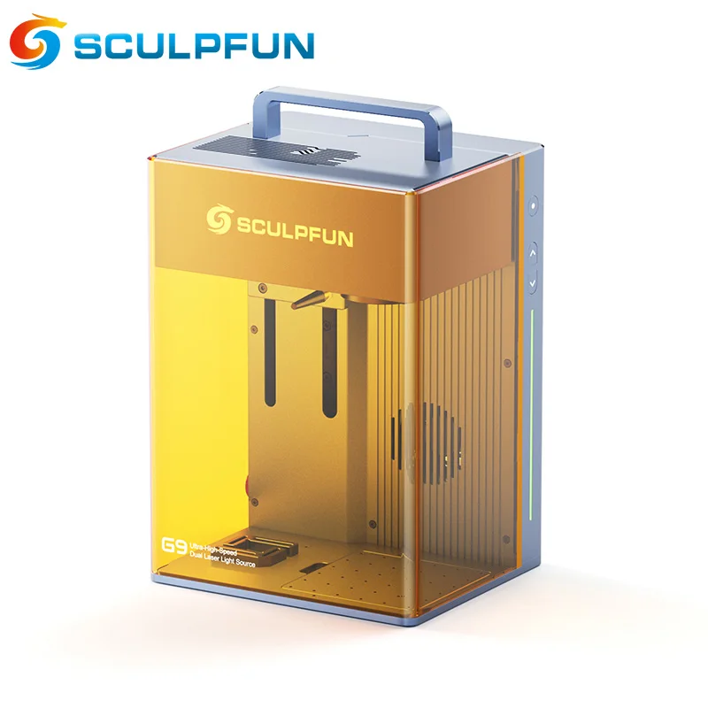 SCULPFUN G9 Dual Laser Engraver Ultra High Speed Lightning Engraving 2-In-1 Portable Machine for Metal Plastic Jewelry Leather
SCULPFUN G9 Dual Laser Engraver Ultra High Speed Lightning Engraving 2-In-1 Portable Machine for Metal Plastic Jewelry Leather