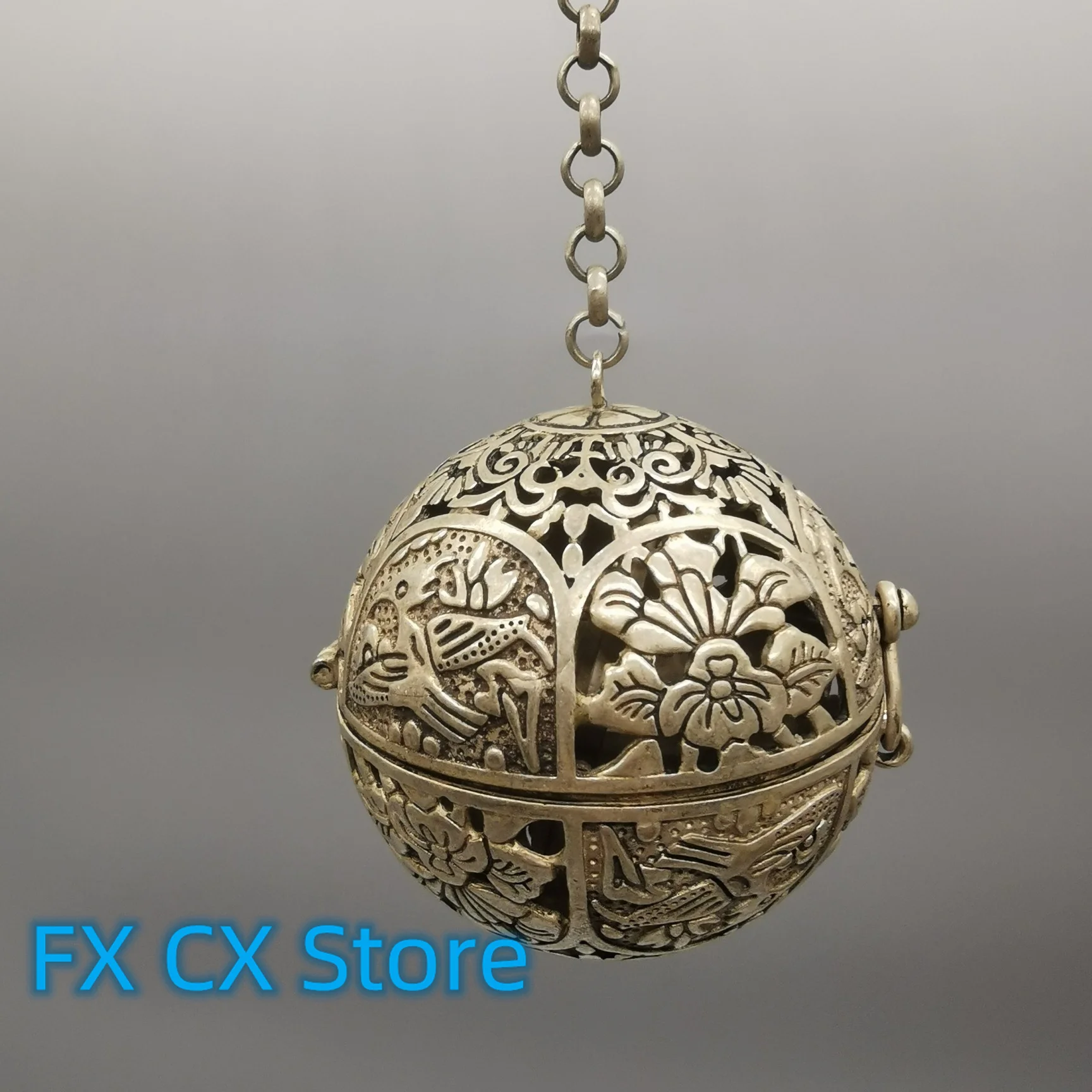 Fine Workmanship Cupronickel Hollow Out Auspicious Flower Bird Censer Sphere Sculpture Metal Crafts Decoration
Fine Workmanship Cupronickel Hollow Out Auspicious Flower Bird Censer Sphere Sculpture Metal Crafts Decoration