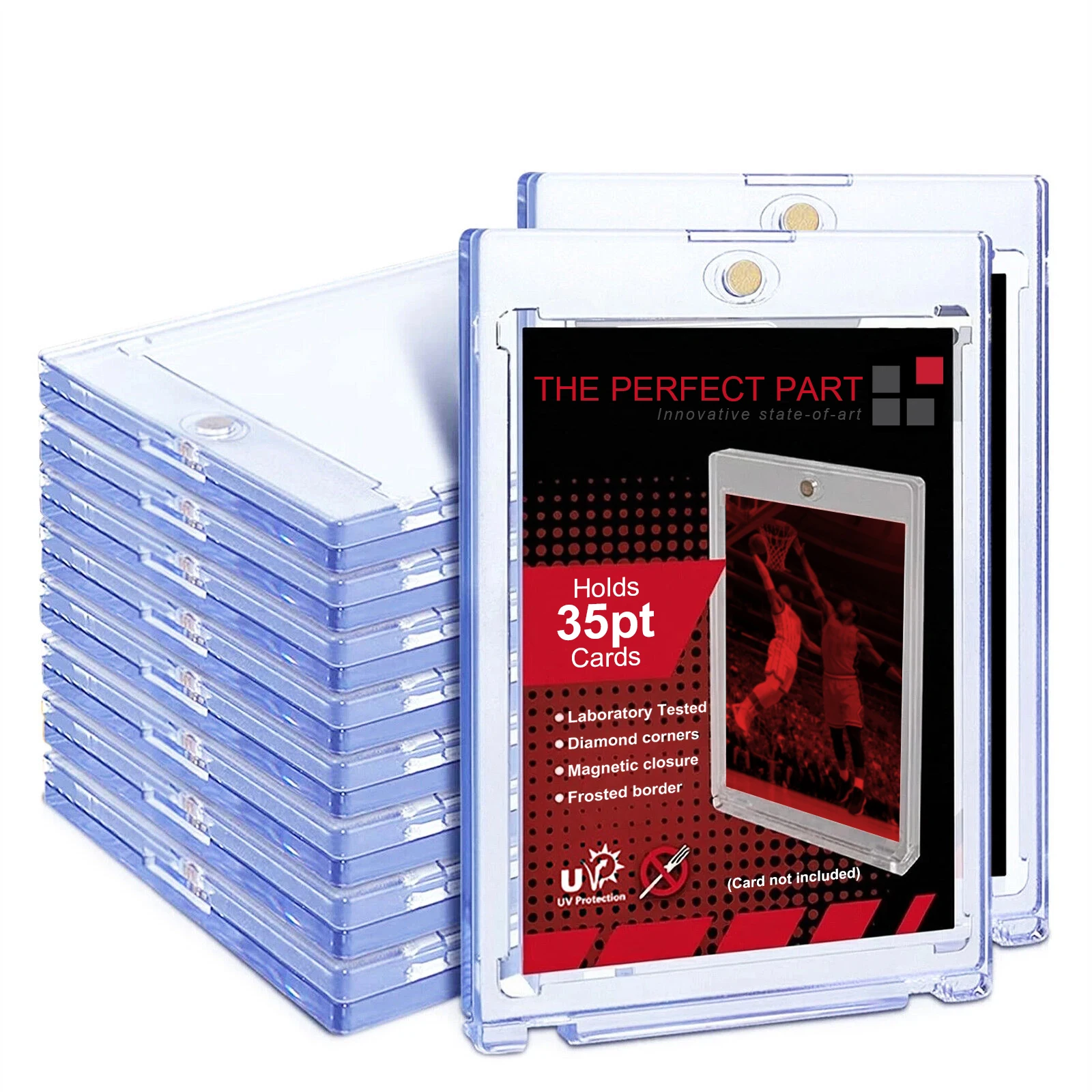 30ct Magnetic Card Holders 35pt One Touch Card Holder UV Protection Acrylic Case Trading Cards Display Case for Sport Game Cards
30ct Magnetic Card Holders 35pt One Touch Card Holder UV Protection Acrylic Case Trading Cards Display Case for Sport Game Cards