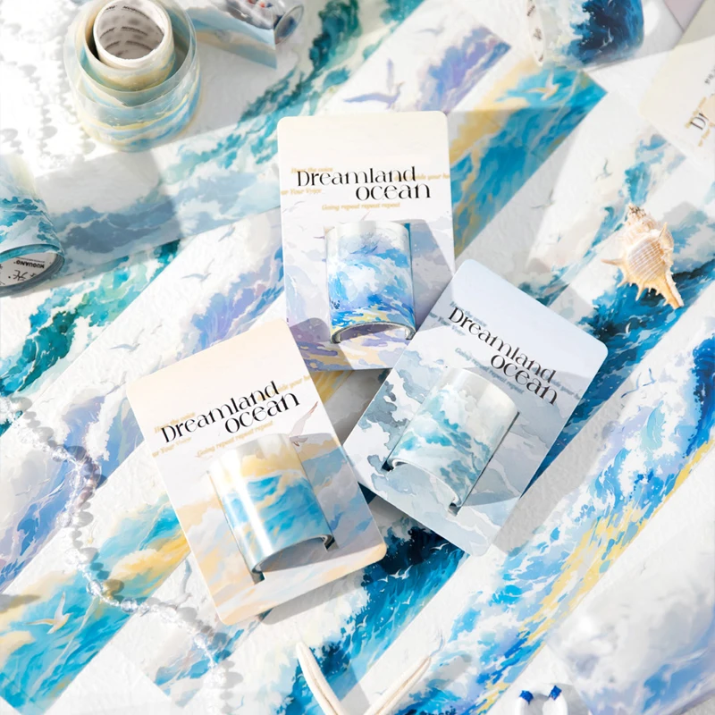 Mr. Paper, 200cm/roll,Wave themed adhesive tape stickers, scrapbook phone case diary decoration stationery stickers
Mr. Paper, 200cm/roll,Wave themed adhesive tape stickers, scrapbook phone case diary decoration stationery stickers