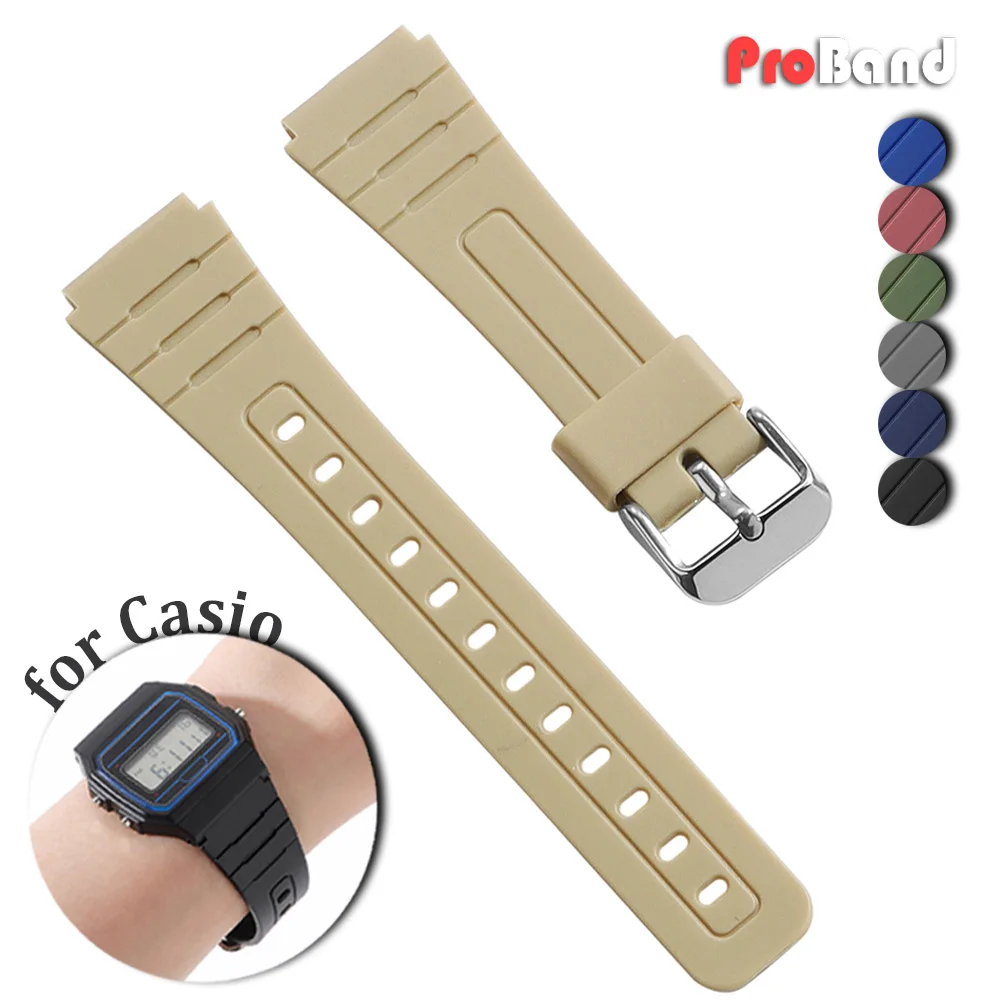 18mm Silicone Watch Straps for Casio F91W W800H SGW400 F84 F105/108 A158/168 AE1200 Waterproof Band Replace Wrist Bands Bracelet
18mm Silicone Watch Straps for Casio F91W W800H SGW400 F84 F105/108 A158/168 AE1200 Waterproof Band Replace Wrist Bands Bracelet