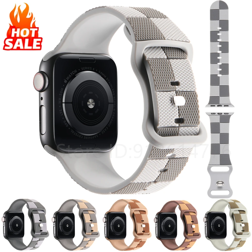 Sport Silicone Band For Apple Watch Strap 40mm 44mm 45mm Ultra 2 49mm 41 42 mm Wristband bracelet iWatch Series 7 6 8 9 SE belt
Sport Silicone Band For Apple Watch Strap 40mm 44mm 45mm Ultra 2 49mm 41 42 mm Wristband bracelet iWatch Series 7 6 8 9 SE belt