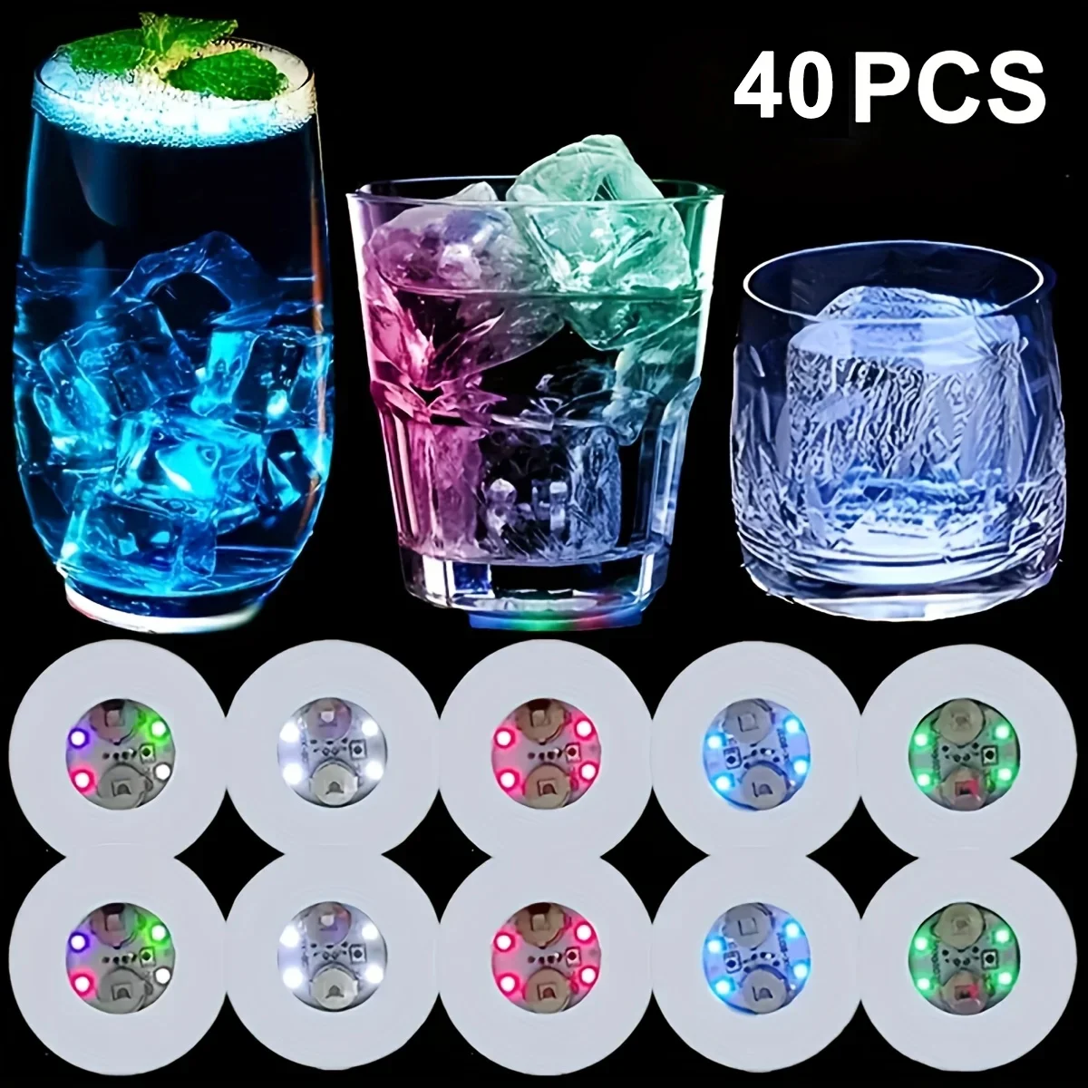 DDHOME 40 Pack Of Glowing LED Coasters, Coloured & White Glowing Wine Coasters, Battery Powered Plastic Drink Coasters With Batteries
DDHOME 40 Pack Of Glowing LED Coasters, Coloured & White Glowing Wine Coasters, Battery Powered Plastic Drink Coasters With Batteries