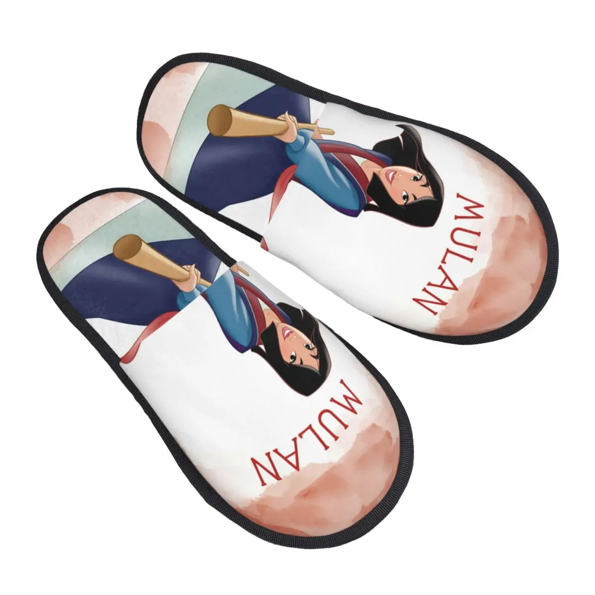 Пользовательские гостевые тапочки Мулан для спа-женщин, домашние тапочки принцессы в стиле аниме
Пользовательские гостевые тапочки Мулан для спа-женщин, домашние тапочки принцессы в стиле аниме