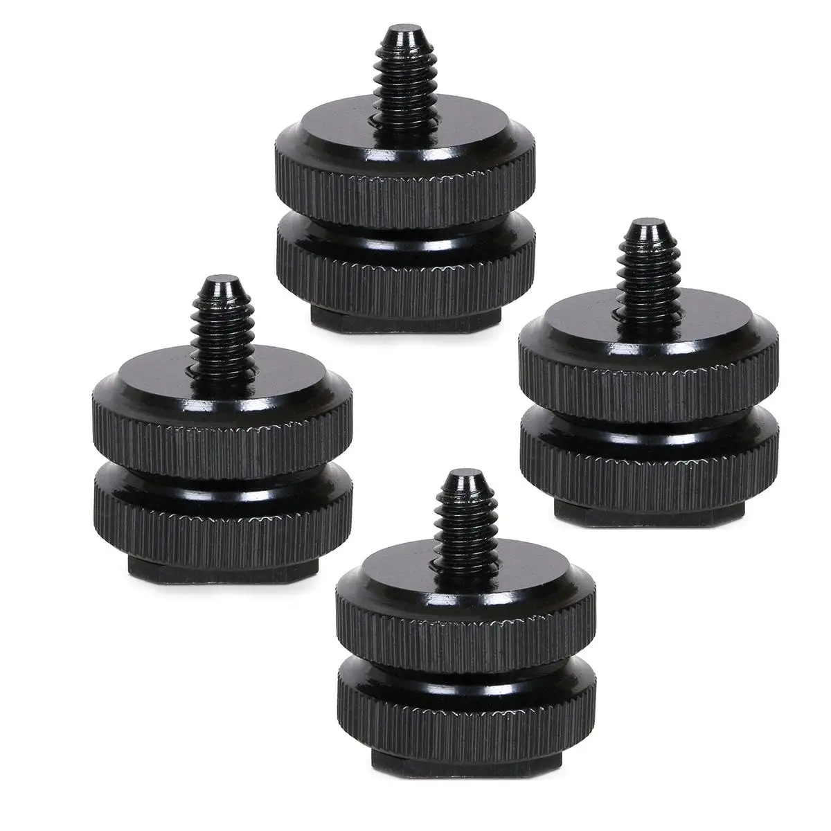 4pcs Double-layer Screw Hot Shoe Seat AdapterBlack Aluminum Alloy Camera Mount 1/4 Photography Gear
4pcs Double-layer Screw Hot Shoe Seat AdapterBlack Aluminum Alloy Camera Mount 1/4 Photography Gear