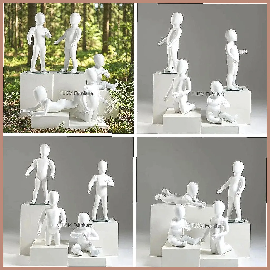 Белый матовый детский манекен, полноразмерный демонстрационный манекен для магазинов одежды и ритейла
Белый матовый детский манекен, полноразмерный демонстрационный манекен для магазинов одежды и ритейла