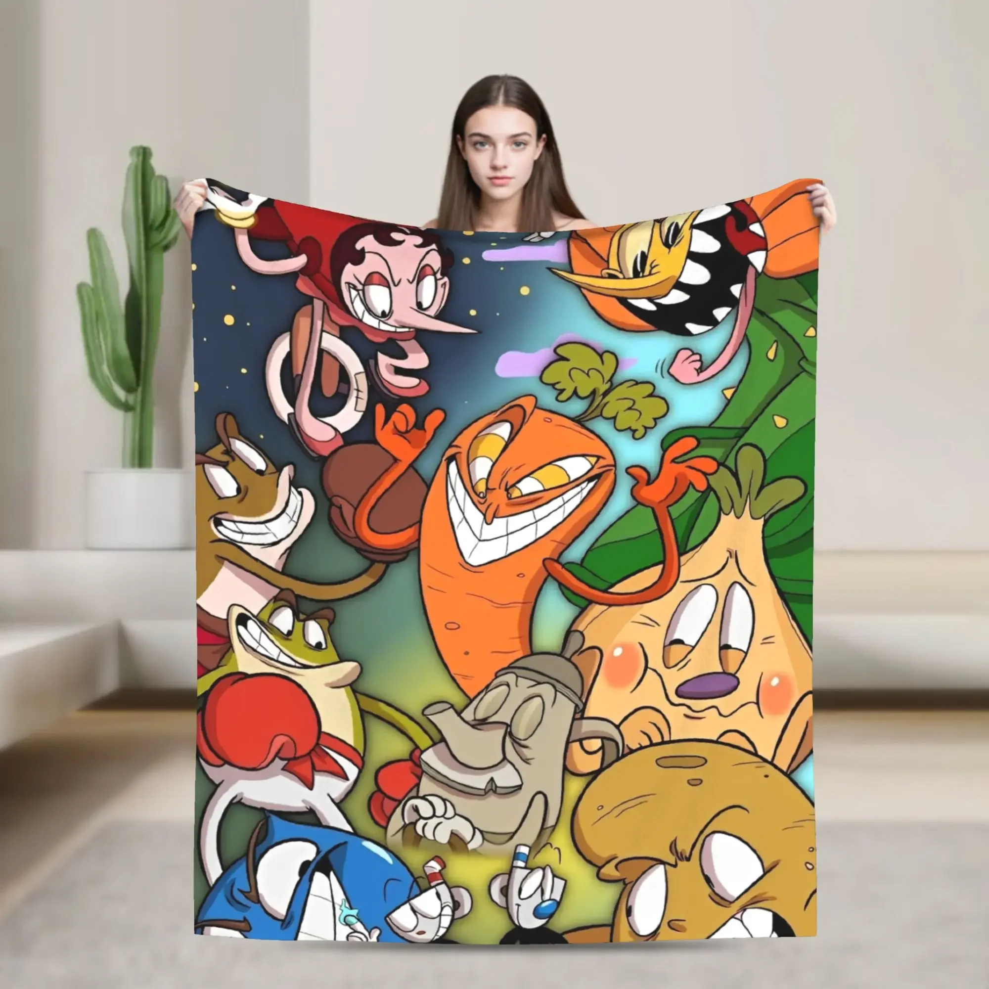 Cuphead cartoon Warm Blanket Decorative Plush Throw Blanket Graphic Outdoor Flannel Bedspread Sofa Bed Cover
Cuphead cartoon Warm Blanket Decorative Plush Throw Blanket Graphic Outdoor Flannel Bedspread Sofa Bed Cover