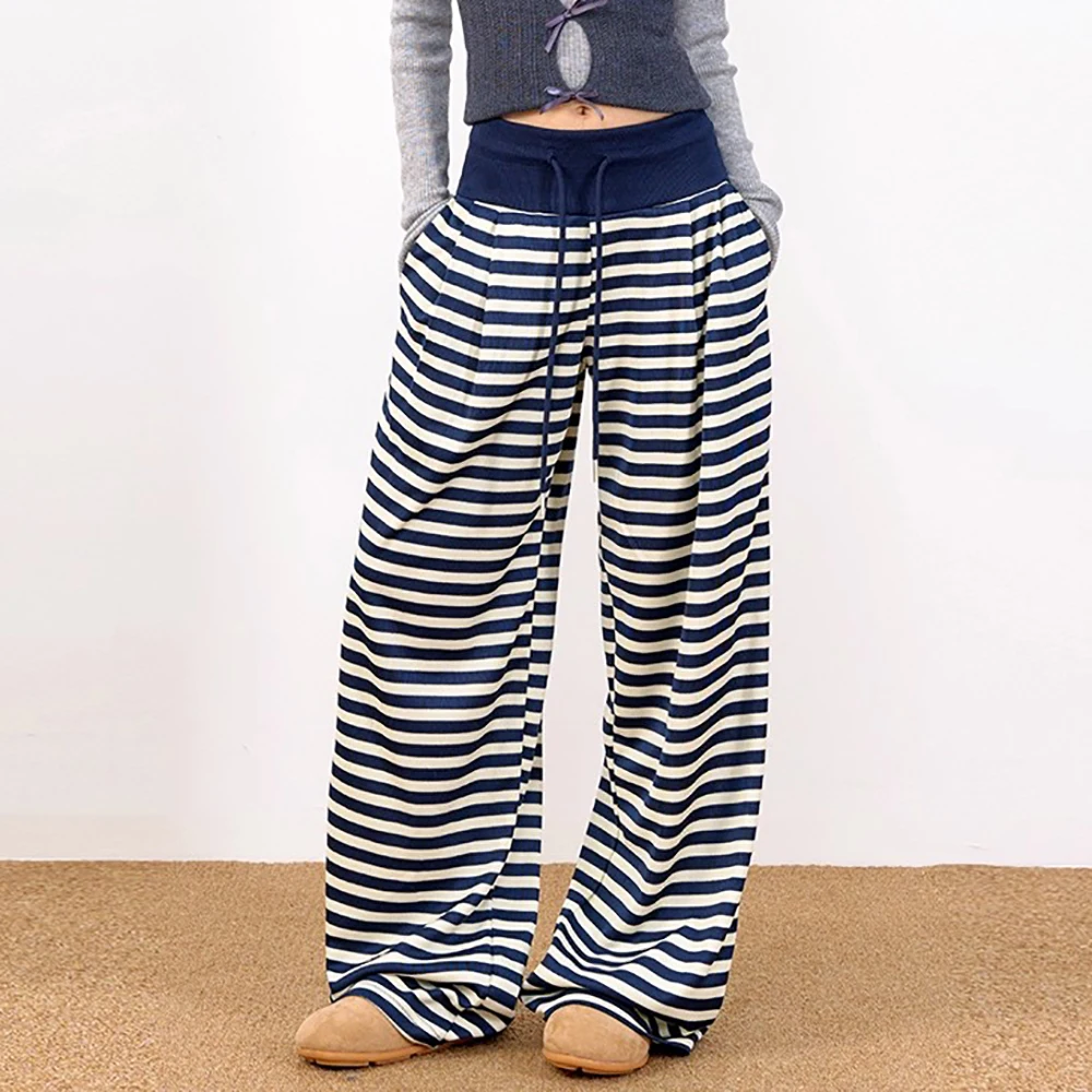 Harajuku Contrast Color Stripe Wide Leg Trousers Vintage Grunge Loose Casual Pant Y2k Aesthetic Women Straight Pants
Harajuku Contrast Color Stripe Wide Leg Trousers Vintage Grunge Loose Casual Pant Y2k Aesthetic Women Straight Pants