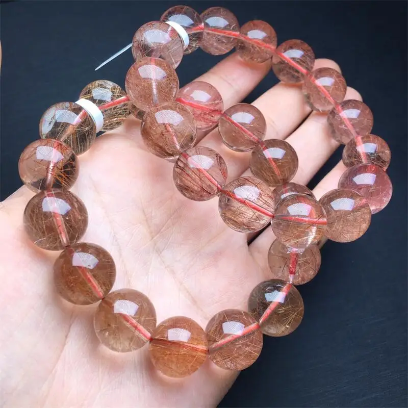 16MM Natural Colored Rutilated Quartz Bracelet Fashion Stone Rare Clear Round Beads High-Quality Jewelry Gift 1pcs
16MM Natural Colored Rutilated Quartz Bracelet Fashion Stone Rare Clear Round Beads High-Quality Jewelry Gift 1pcs
