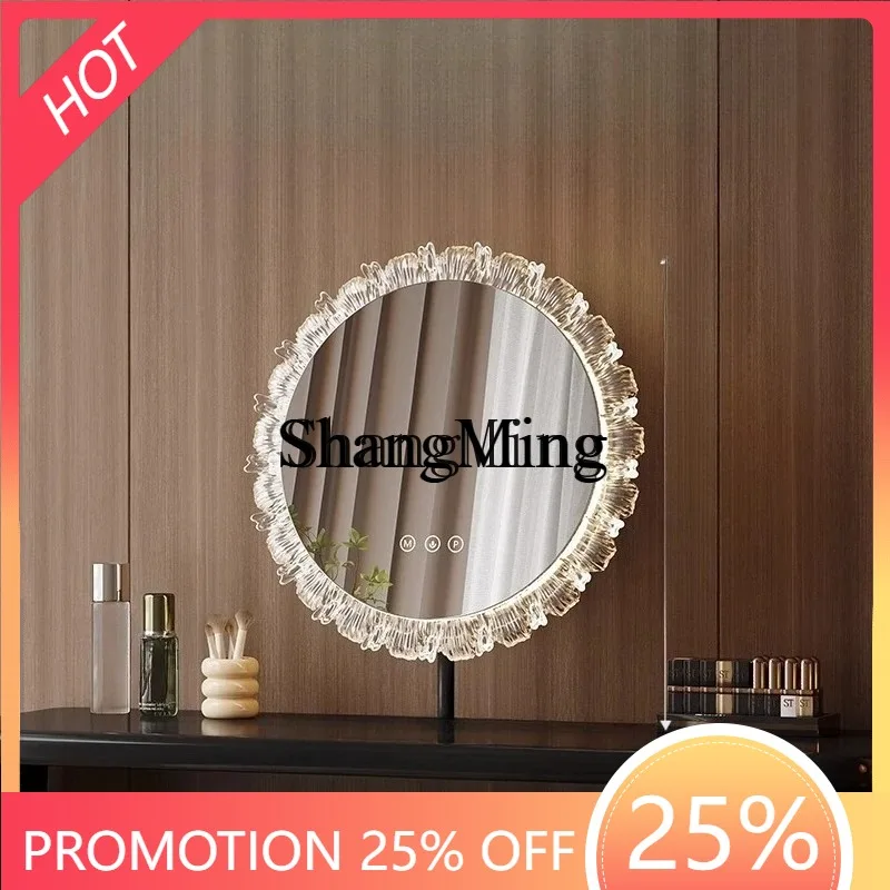 FG good-looking vanity mirror with ambient light three-color dimming special-shaped mirror vanity mirror new model
FG good-looking vanity mirror with ambient light three-color dimming special-shaped mirror vanity mirror new model