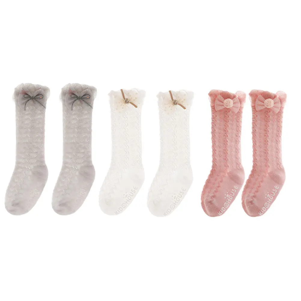 3Pairs Breathable Baby Socks Spring Summer Thin Cotton Mesh Style Long Tube Socks Bowknot Decoration Durable Comfort
3Pairs Breathable Baby Socks Spring Summer Thin Cotton Mesh Style Long Tube Socks Bowknot Decoration Durable Comfort