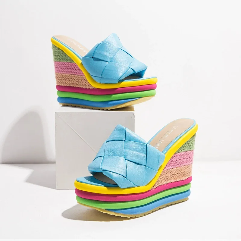 12cm Wedge Heel Women's Sandals Trend Women's Pumps and Heels Thick Bottom Platform Women's Slippers Woman Shoes Sandalias Mujer
12cm Wedge Heel Women's Sandals Trend Women's Pumps and Heels Thick Bottom Platform Women's Slippers Woman Shoes Sandalias Mujer