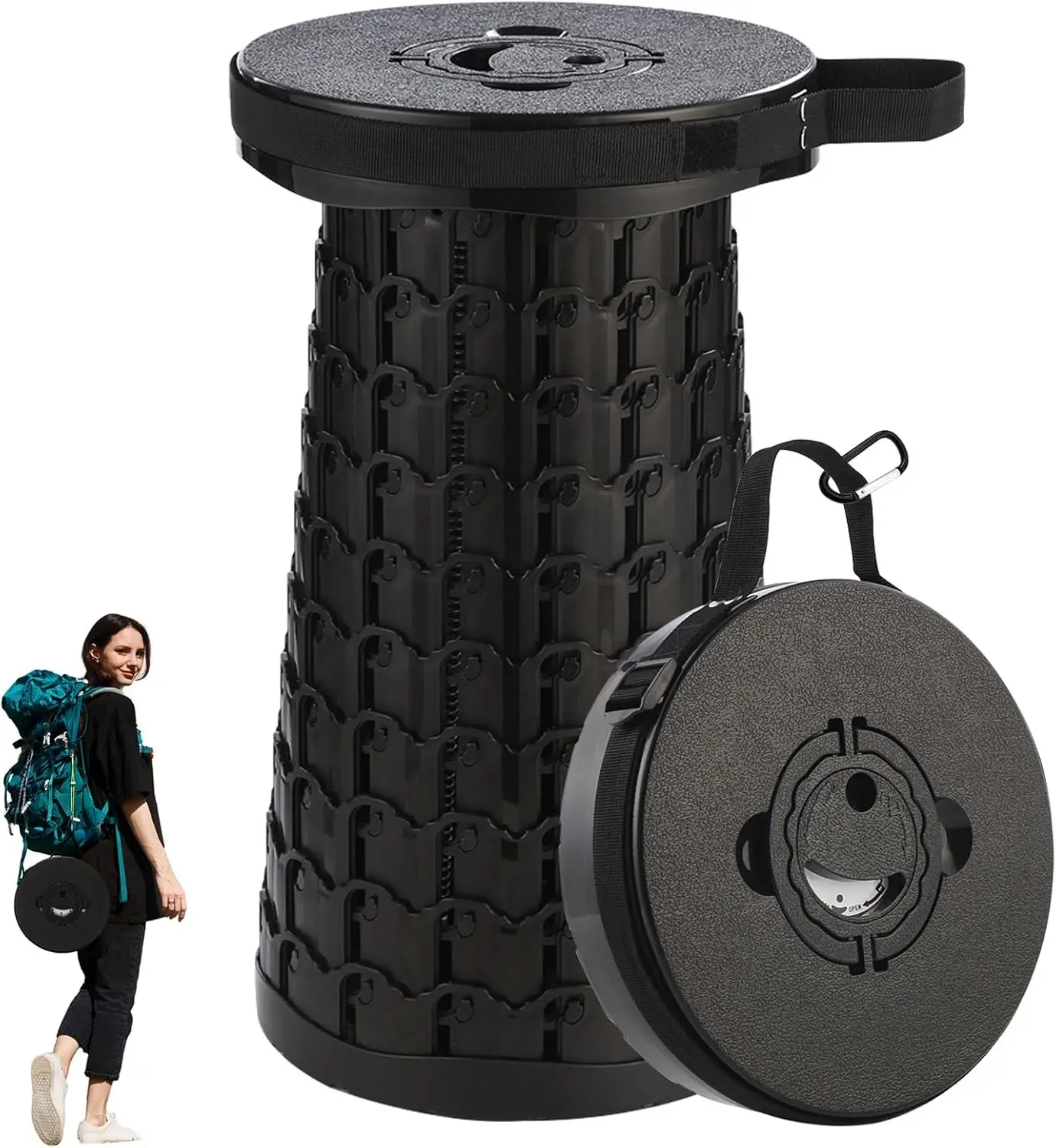Collapsible Stool 800 lbs Heavy Duty, Lightweight 2.6 lbs 18-Inch Portable Retractable Folding Stool for Adults Camping Fishing
Collapsible Stool 800 lbs Heavy Duty, Lightweight 2.6 lbs 18-Inch Portable Retractable Folding Stool for Adults Camping Fishing