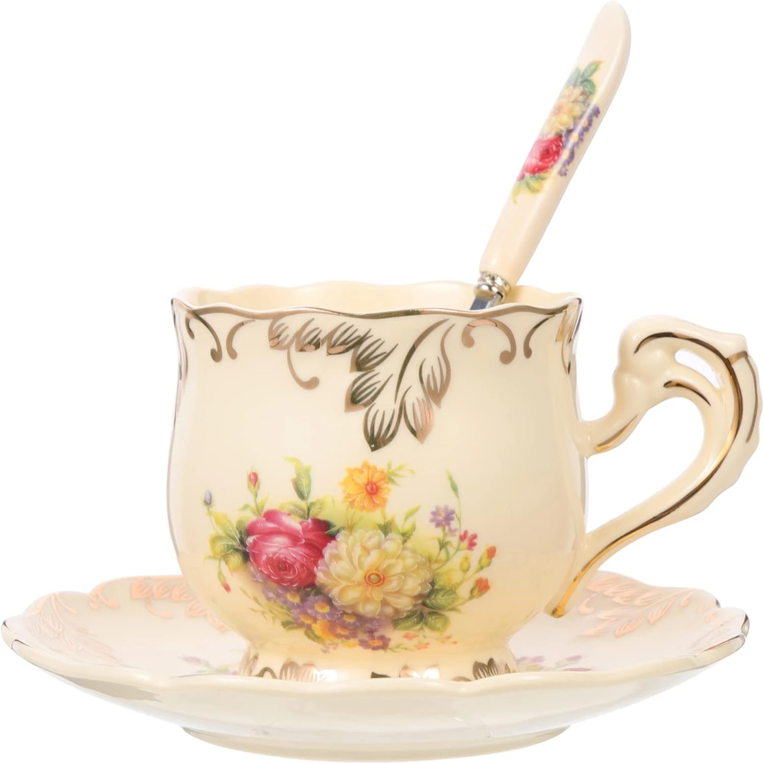Elegant and charming Vintage Ceramic Tea Cup and Saucer Set - Perfect gift for tea lovers and coffee enthusiasts - Beautifully d
Elegant and charming Vintage Ceramic Tea Cup and Saucer Set - Perfect gift for tea lovers and coffee enthusiasts - Beautifully d