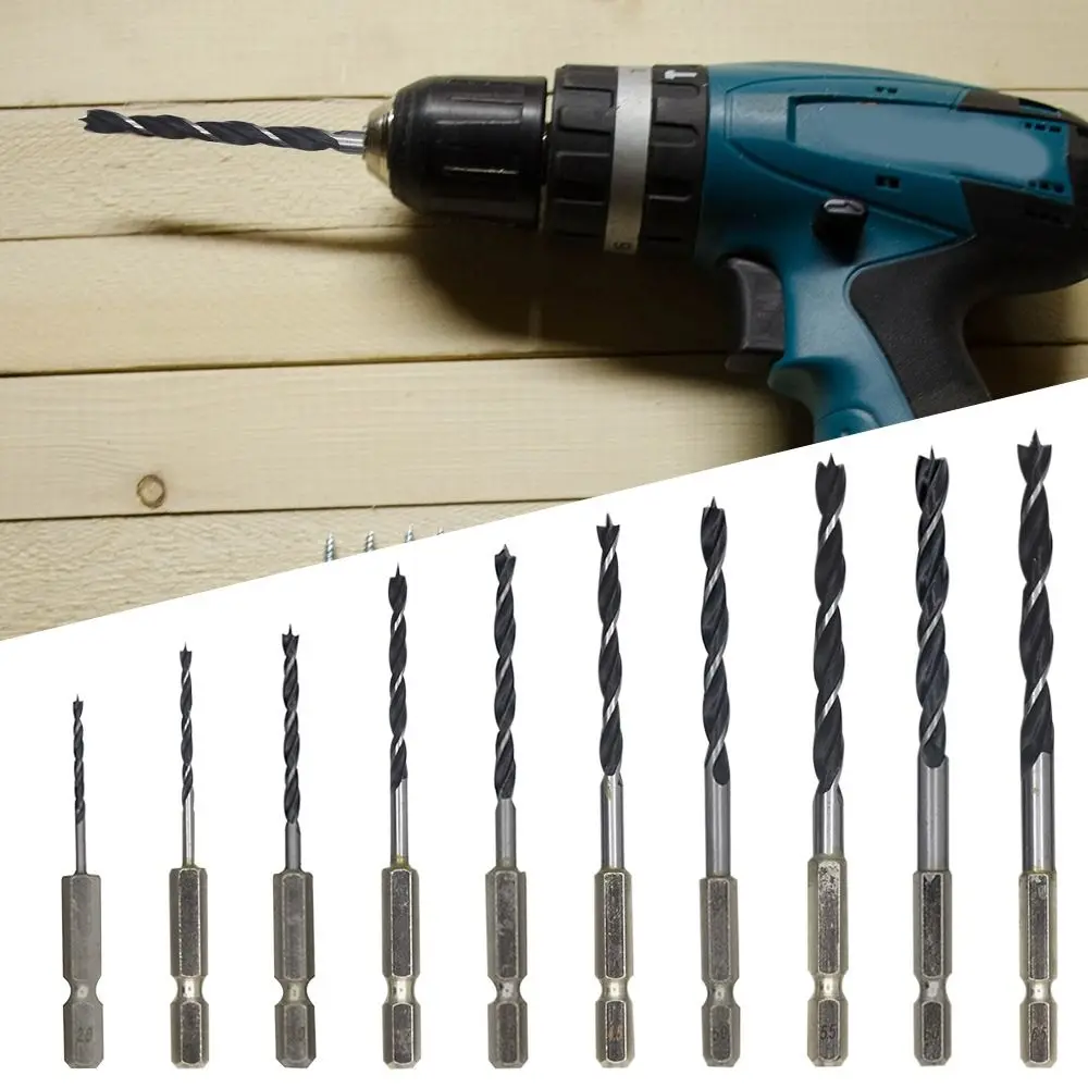 Высокоэффективный электроинструмент, сверла, трехконечная высокоуглеродистая сталь, спиральное сверление, шестигранная ручка, открывалка для отверстий, деревообрабатывающий инструмент 
Высокоэффективный электроинструмент, сверла, трехконечная высокоуглеродистая сталь, спиральное сверление, шестигранная ручка, открывалка для отверстий, деревообрабатывающий инструмент