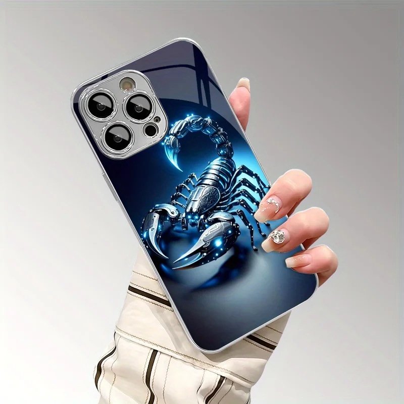 ech blue light metal scorpion-pattern electroplated glass phone case, suitable for iPhone 17/16/15/14/13/12/11, etc.
ech blue light metal scorpion-pattern electroplated glass phone case, suitable for iPhone 17/16/15/14/13/12/11, etc.